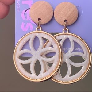 Claire’s Dangle Pierced Earrings, Gold Tone Metal